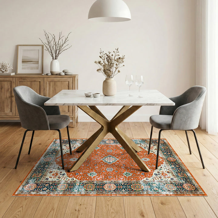 Red Persian Medallion Area Rug