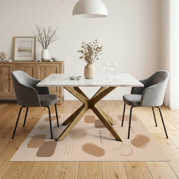 ODIKA Abstract Brown Tan Area Rug