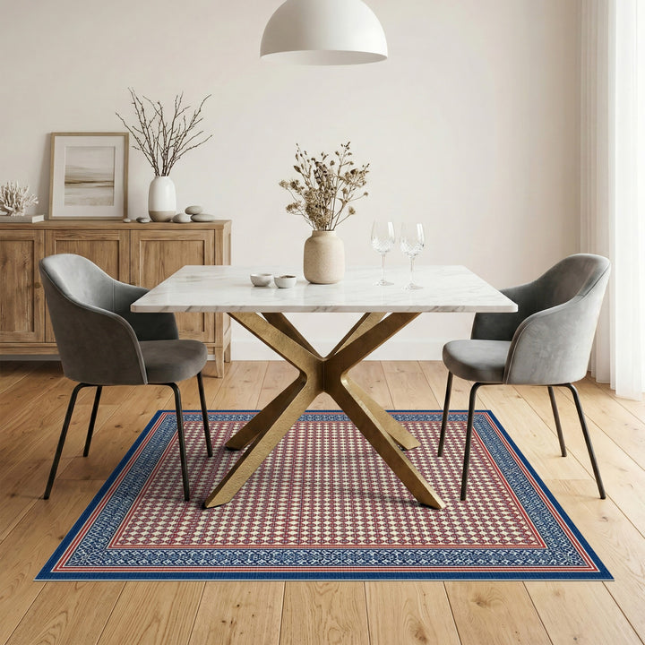 Multi-color and Patterns Navy Blue Geometric Dot Area Rug