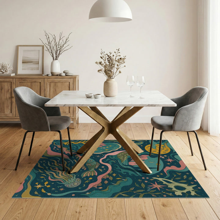 Boho Chic Celestial Ocean Area Rug
