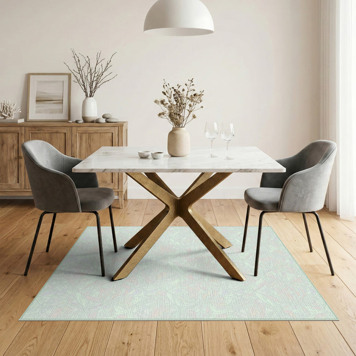 Soft Green Floral Vintage Area Rug