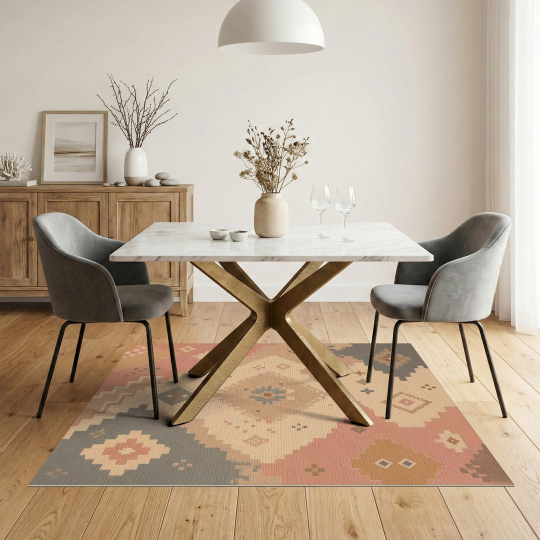 Geometric Southwestern Geometric Beige Area Rug