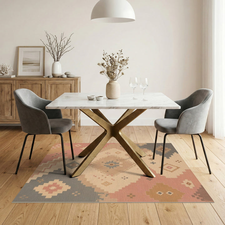 Geometric Southwestern Geometric Beige Area Rug