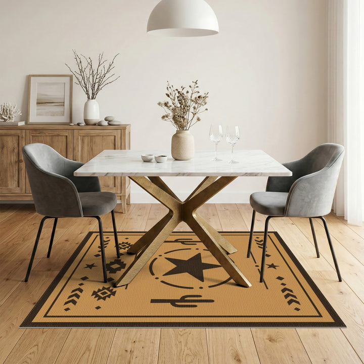Southwestern Star Cactus Area Rug