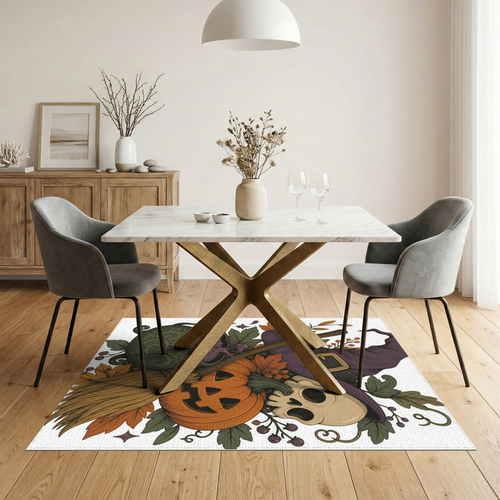 Halloween Witch Cauldron Area Rug