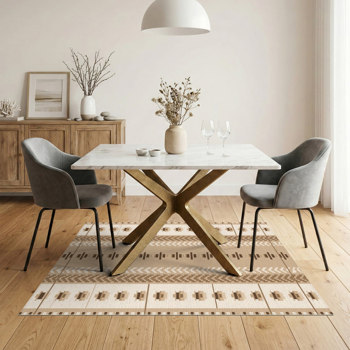 Brown Tan Heritage Tribal Heritage Tribal Area Rug