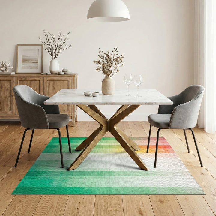 Multi-color and Patterns Vibrant Gradient Stripe Area Rug