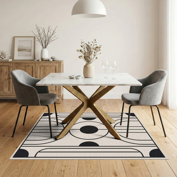 Modern Geometric Arch Area Rug