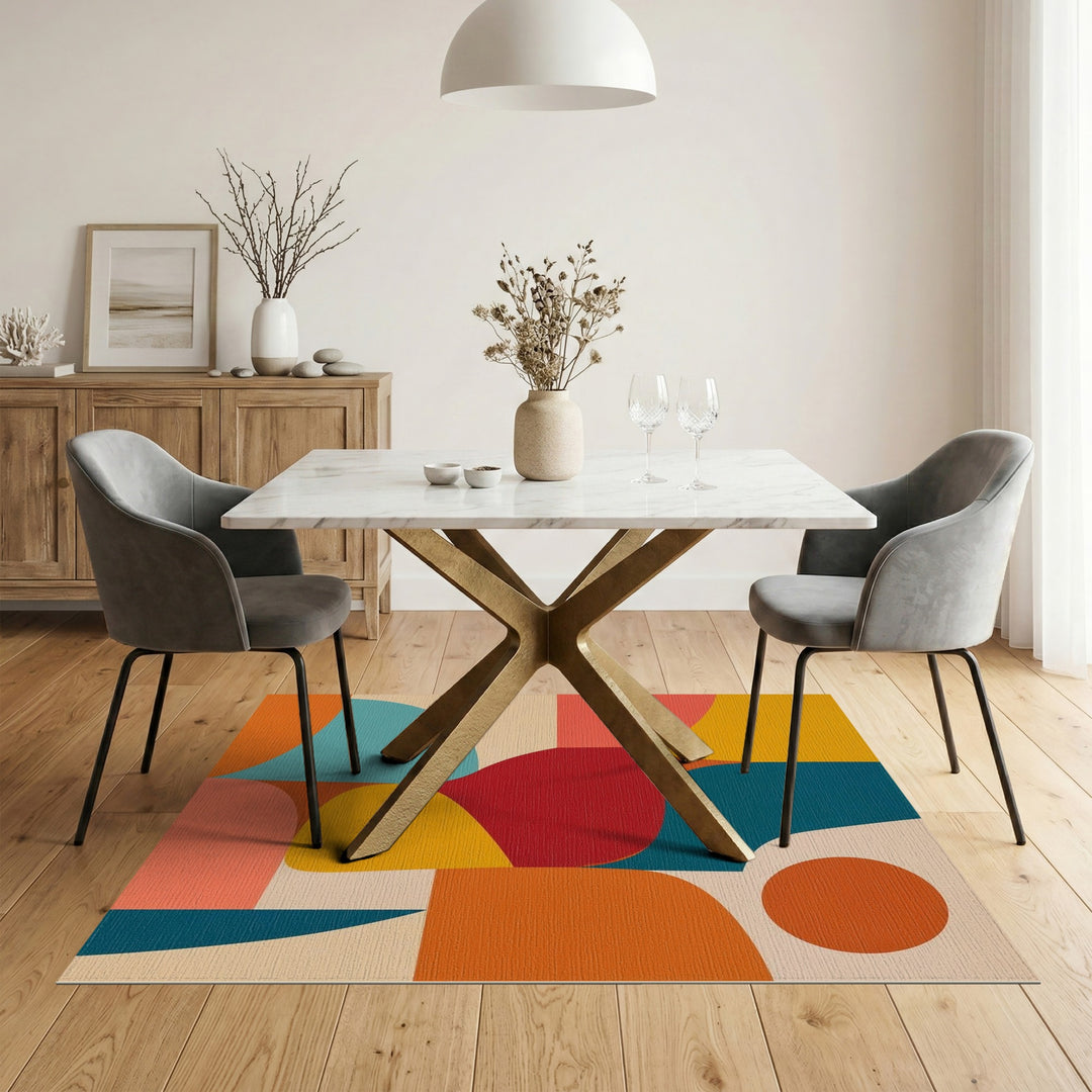 Abstract Area Vivid Multi-Color Abstract Area Rug