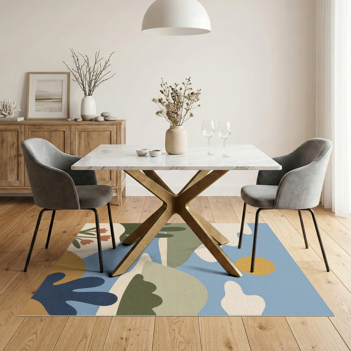 Blue Hills Abstract Landscape Area Rug