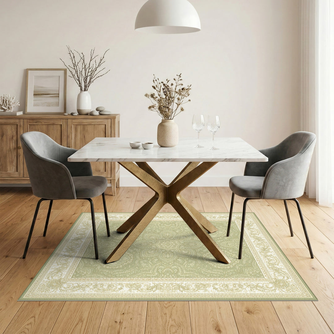Traditional Persian Sage Green Persian Floral Area Rug