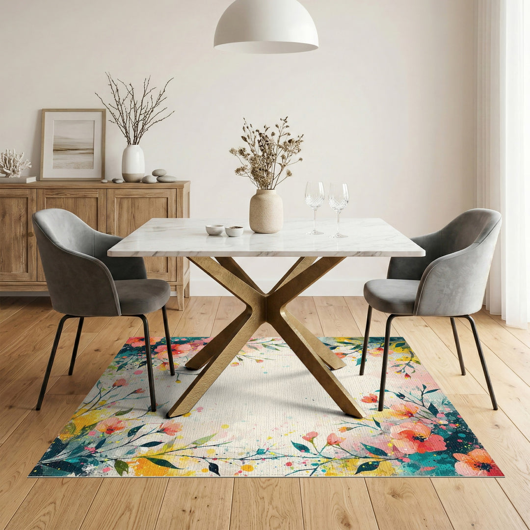 Vibrant Floral Bloom Area Rug