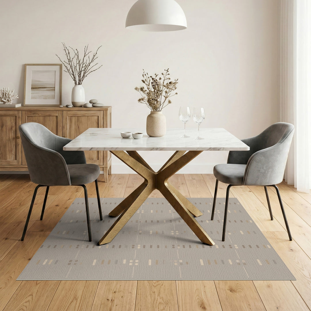 Beige and Neutral Geometric Area Rug
