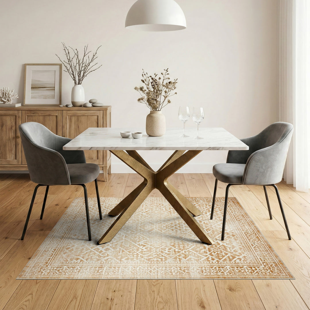 Beige Distressed Vintage Distressed Vintage Area Rug