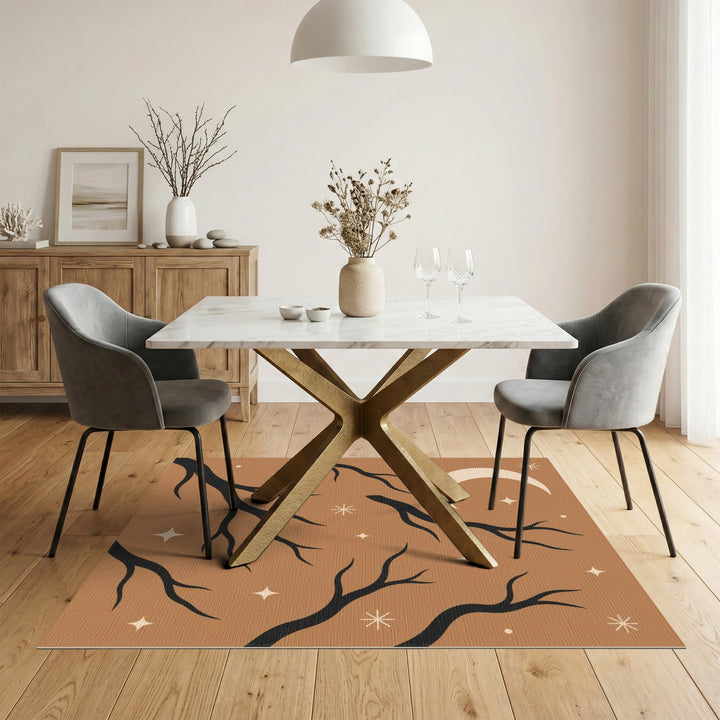 Moonlit Branches Brown Area Rug