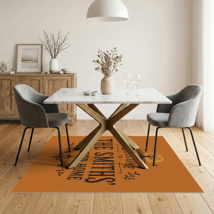 The Smiths' Haunted Home Orange Rug
