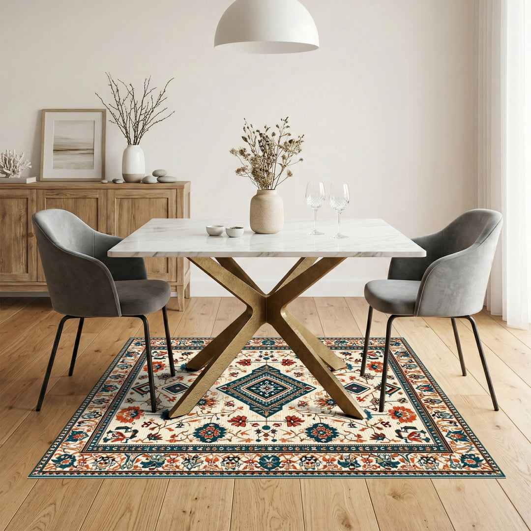Traditional Persian Traditional Persian Floral Medallion Area Rug