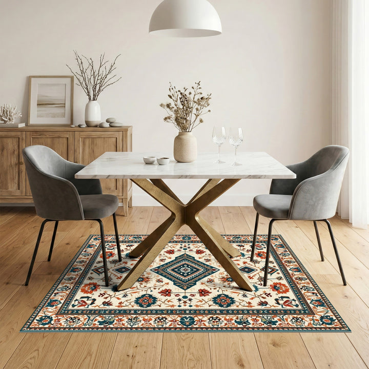 Traditional Persian Traditional Persian Floral Medallion Area Rug
