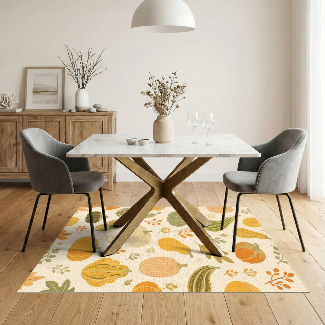 Autumn Harvest Pumpkin Area Rug