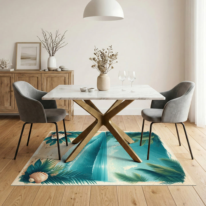 Coastal Wave Palm Beach Area Rug