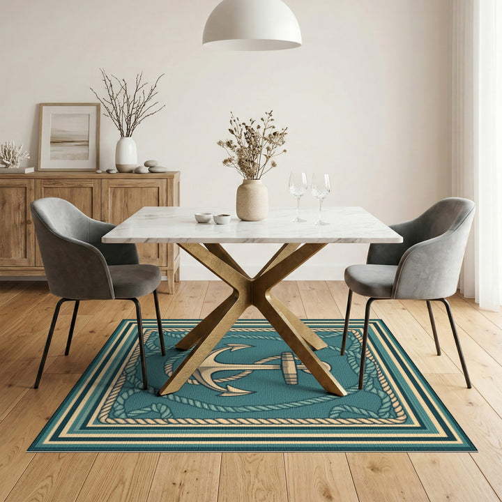 Coastal Anchor Rope Area Rug
