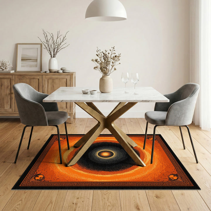 Orange Eclipse Area Rug