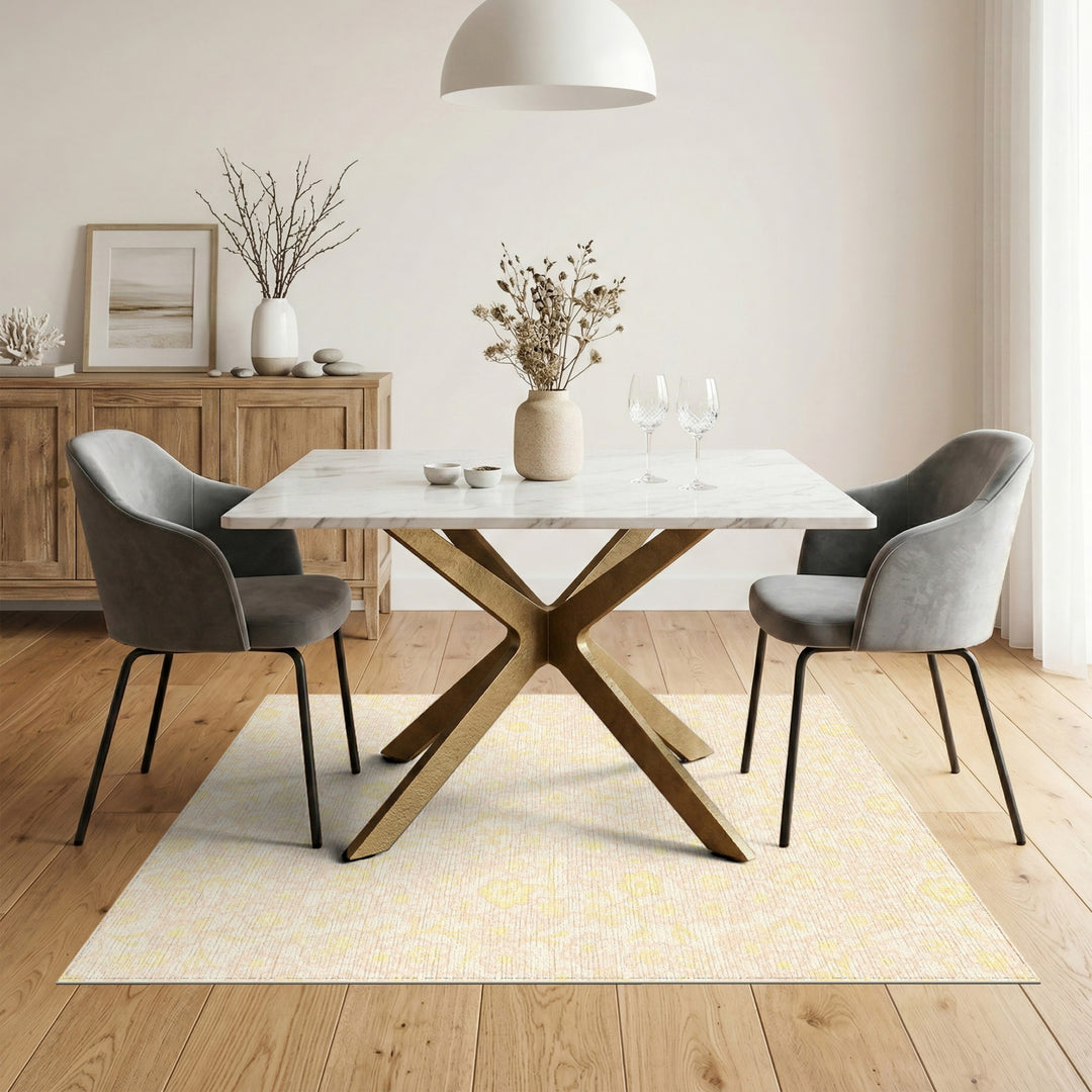 Beige Floral Vintage Area Rug