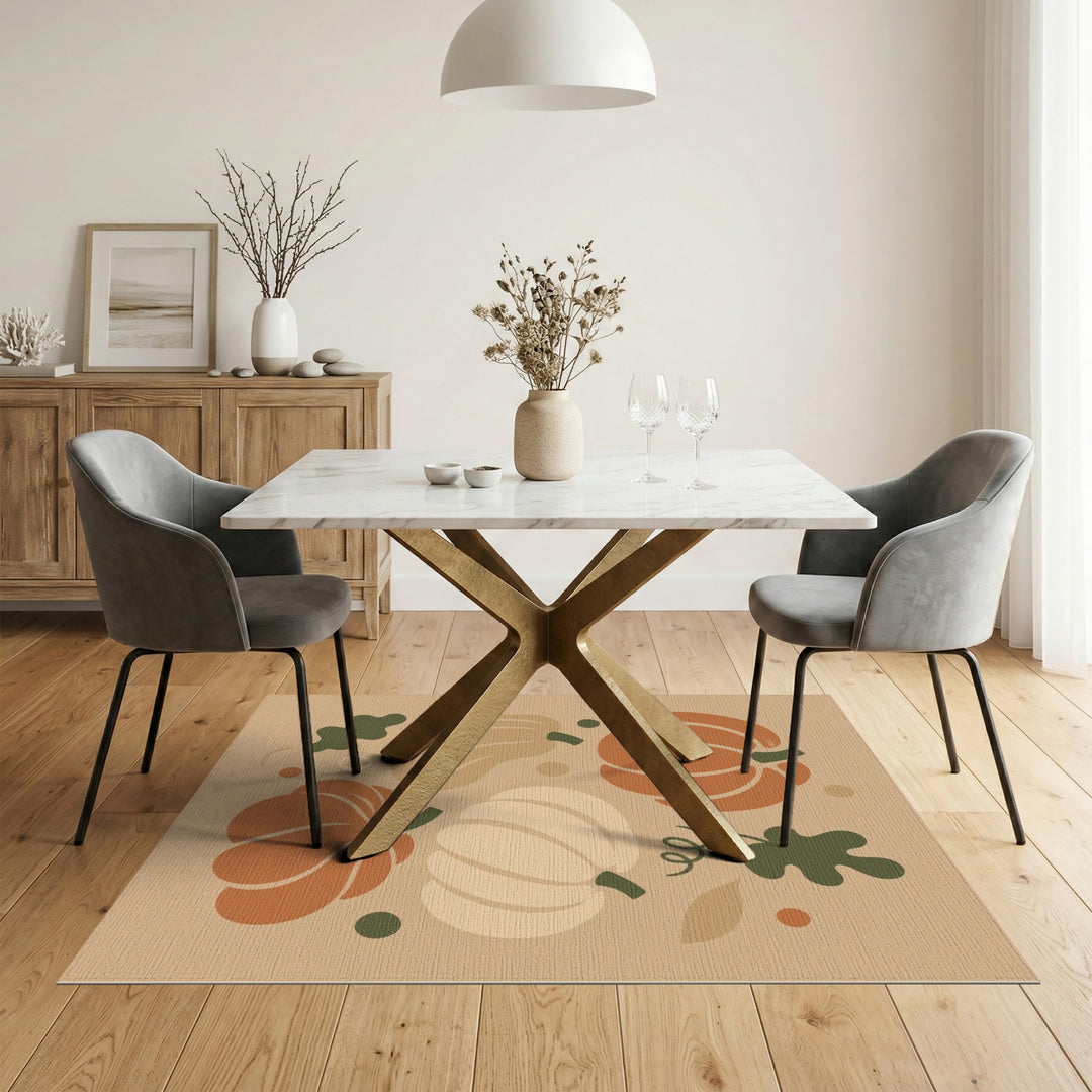 Autumn Pumpkin Washable Area Rug