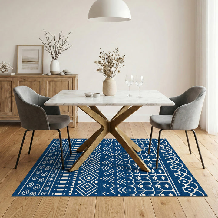 Blue Heritage Tribal Area Rug