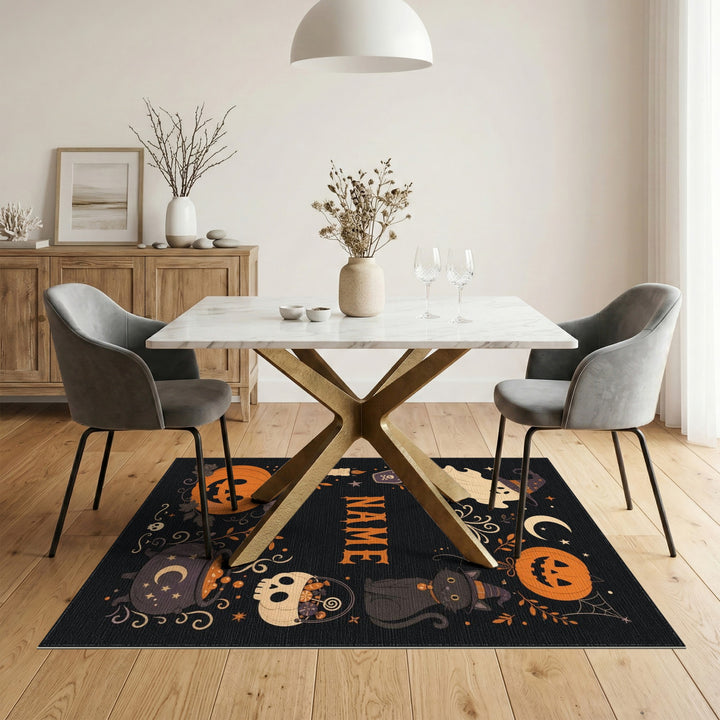 Multi-color and Patterns Halloween Ghost Pumpkin Kids Cartoon Area Rug
