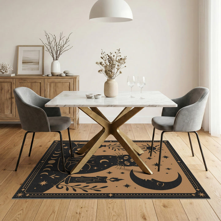 Mystical Three-Eyed Cat Area Rug