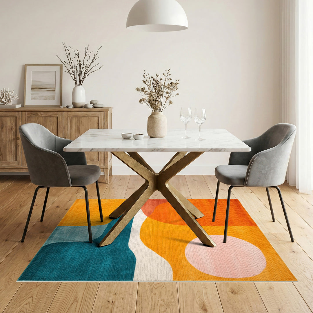 Vibrant Abstract Multi-Color Area Rug