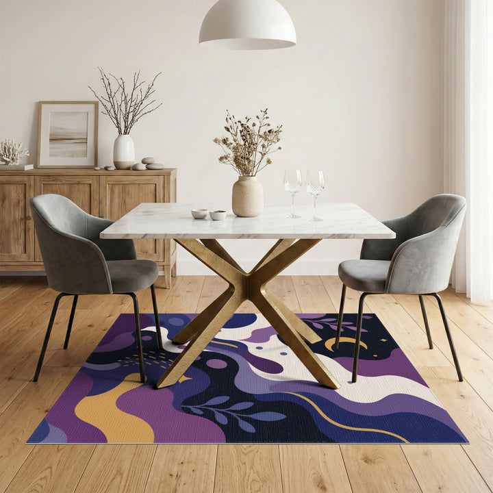 Abstract Area Purple Celestial Abstract Area Rug