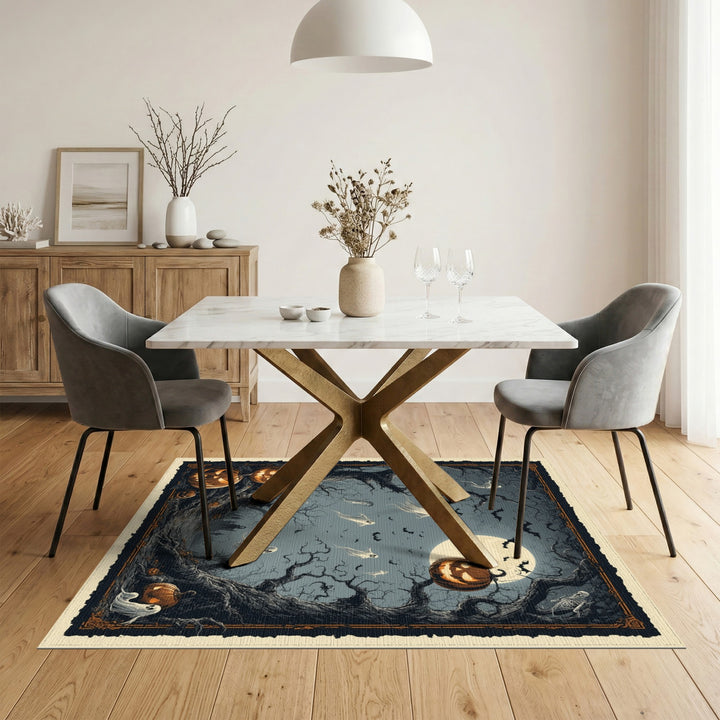 Haunted Forest Halloween Washable Area Rug