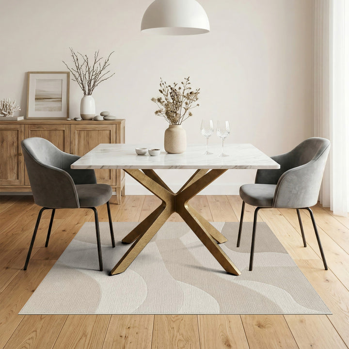 Abstract Area Wave Beige Neutral Abstract Wave Area Rug