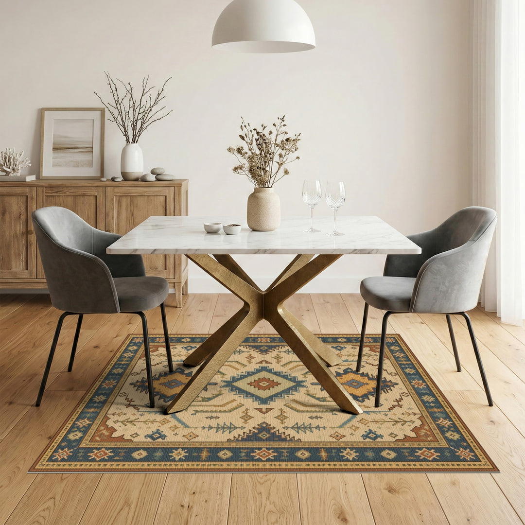 Heritage Tribal Blue Area Rug