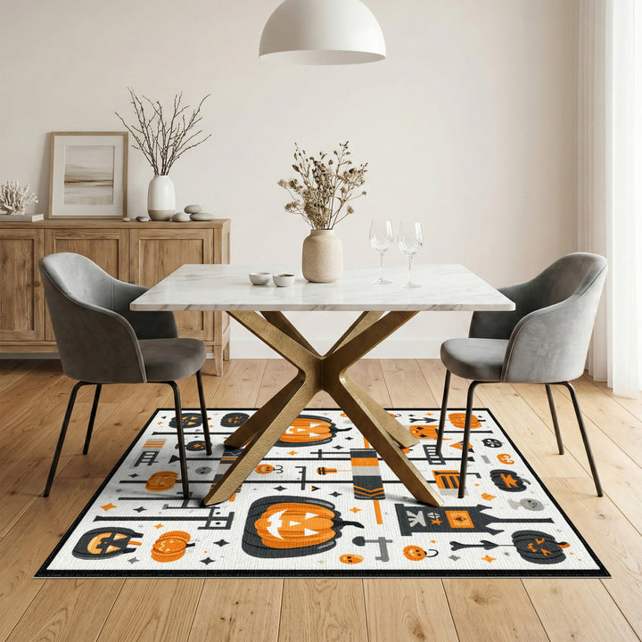 Halloween Pumpkin Patch Kids Area Rug