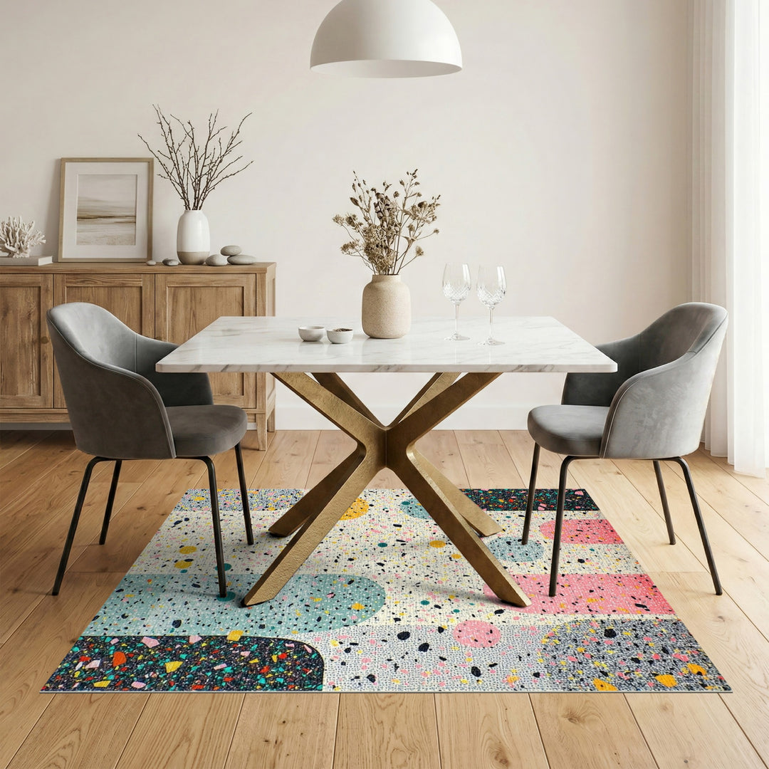 Abstract Area Multi-Color Abstract Geometric Area Rug