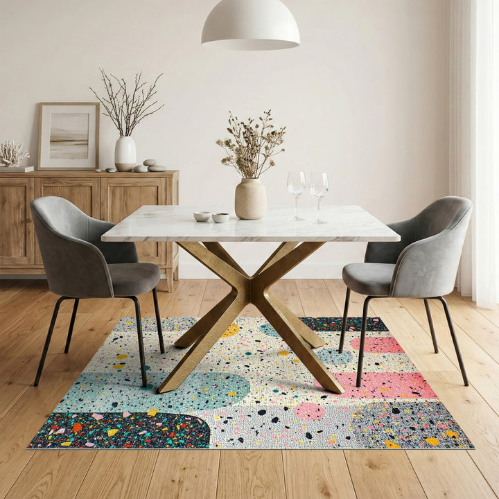 Abstract Area Multi-Color Abstract Geometric Area Rug