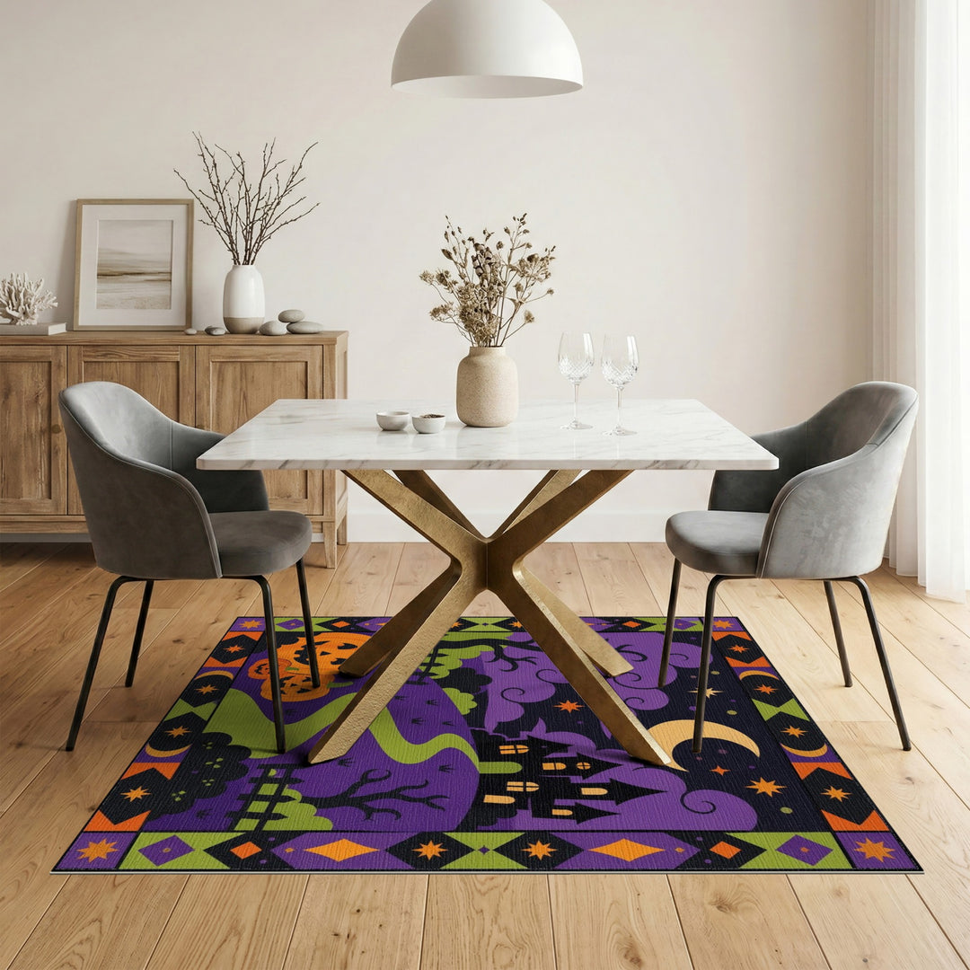 Halloween Pumpkin Path Kids Area Rug