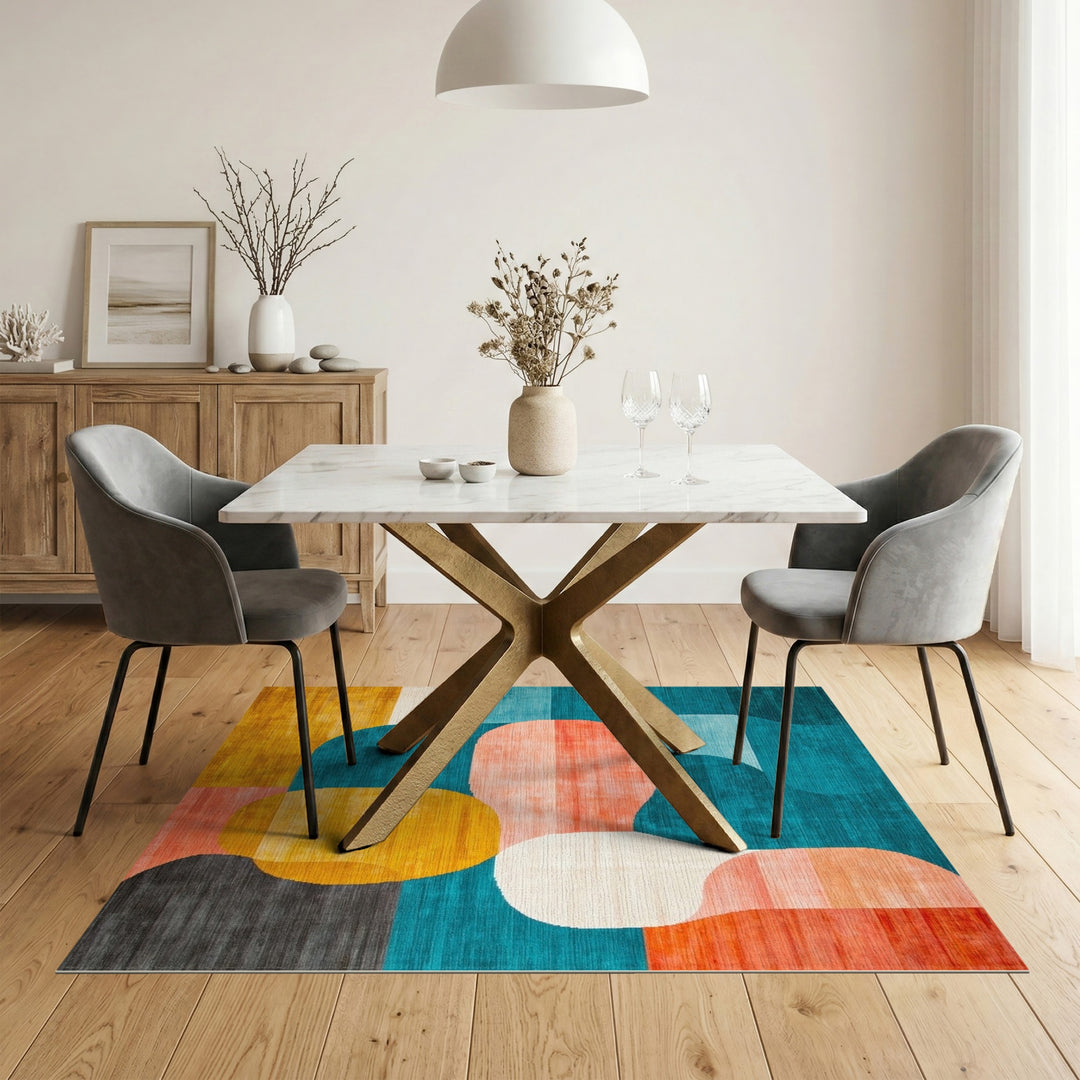 Bold Abstract Colorblock Area Rug