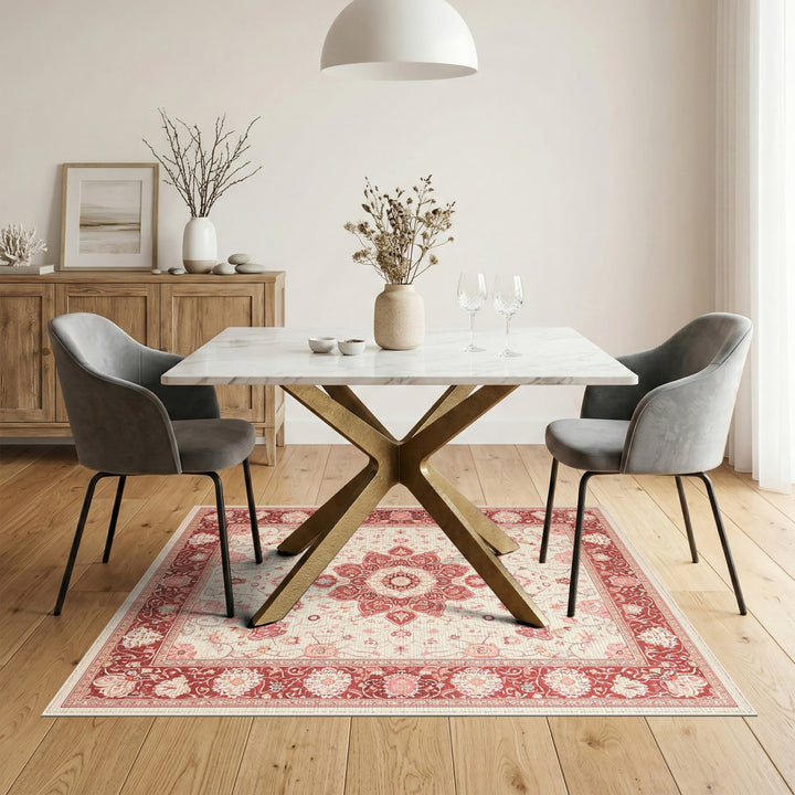 Floral Medallion Red Floral Medallion Persian Area Rug