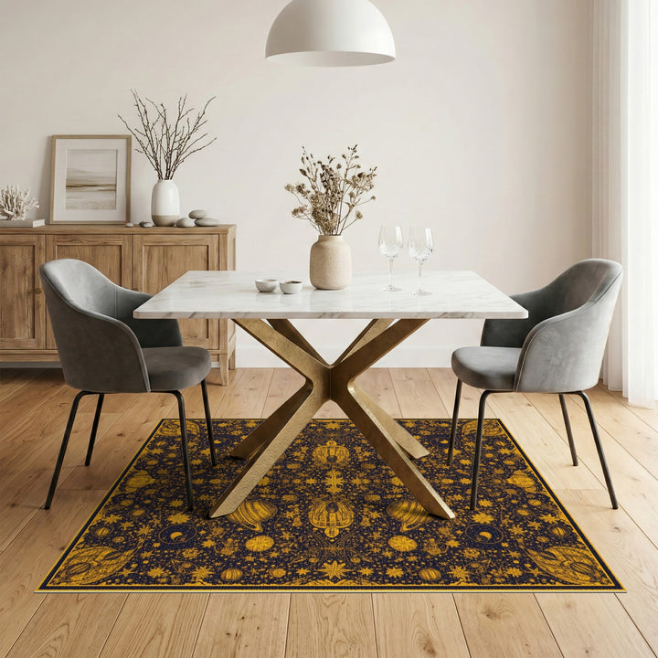Celestial Gold Washable Area Rug