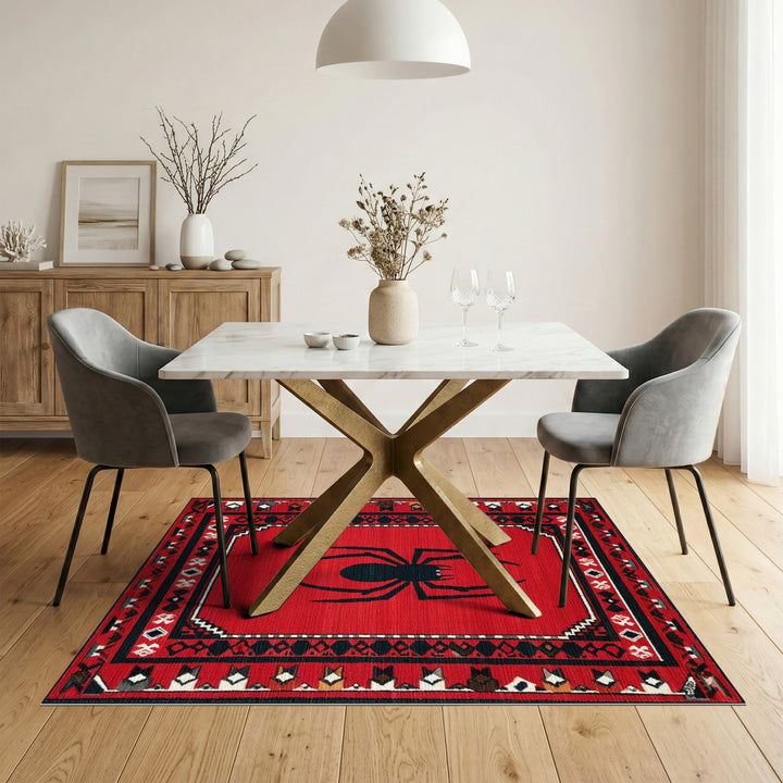 Red Spider Heritage Tribal Area Rug