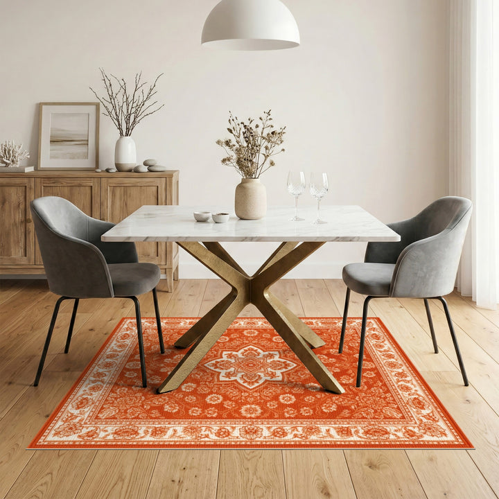 Red Floral Persian Area Rug