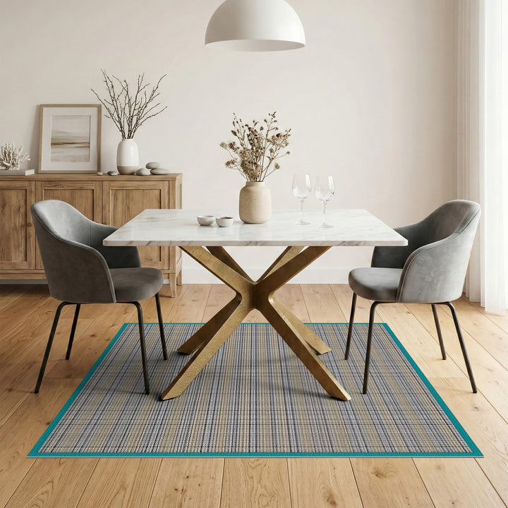 Beige and Neutral Geometric Modern Beige Plaid Geometric Area Rug
