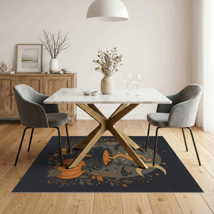 Whimsical Witch Cauldron Halloween Area Rug