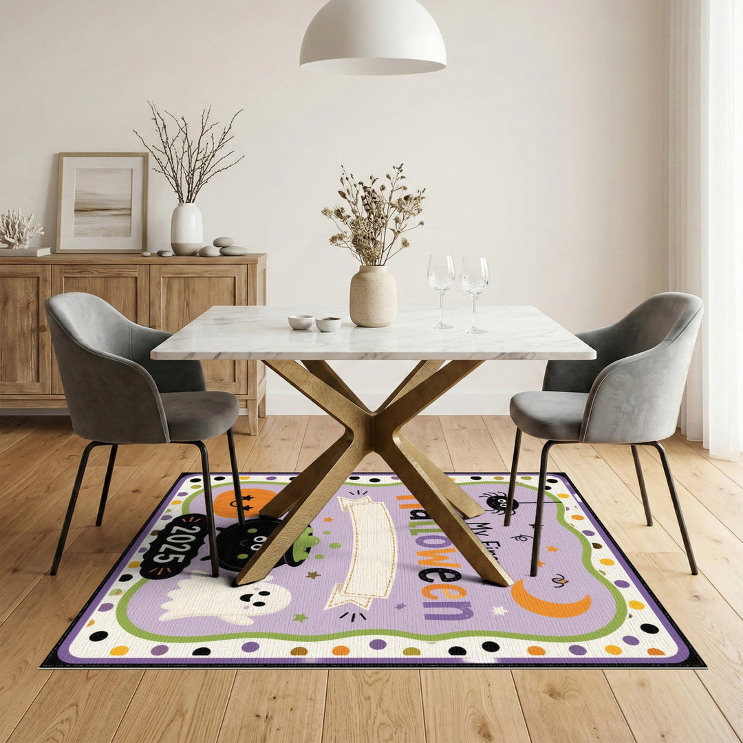 My First Halloween 2025 Kids Purple Area Rug