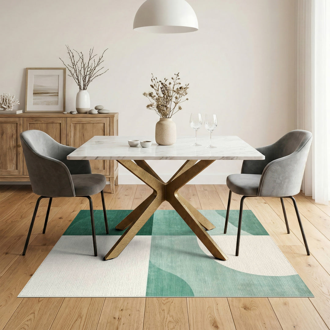 Wave Abstract Area Green Abstract Wave Area Rug
