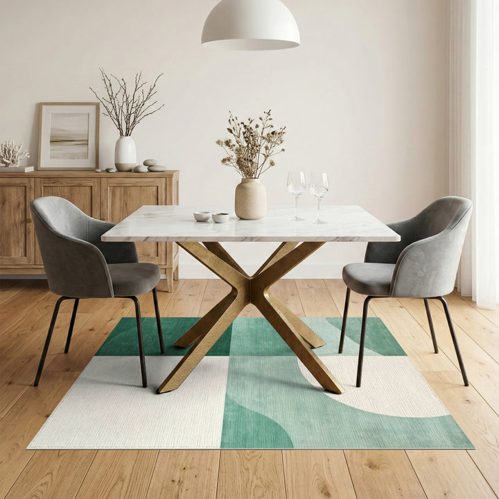 Wave Abstract Area Green Abstract Wave Area Rug
